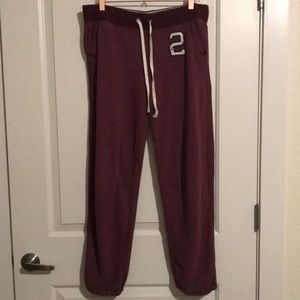Abercrombie and Fitch Sweatpants in Burgundy